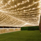 guirnlad led cálido con destellos, cable blanco, opluz