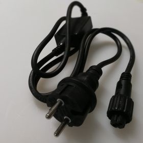 ALIMENTACION CORTINA LUCES LED CABLE NEGRO