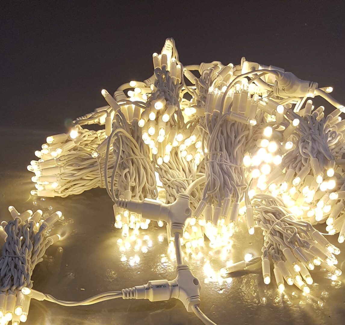 Cortina led cálido destellos 2x9m