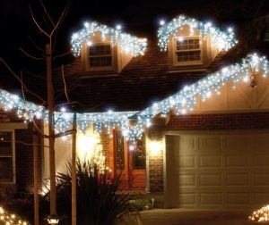 Icicle Led Blanco destellos 4x1,50m