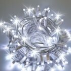 Guirnalda led luz blanca cable blanco y destellos