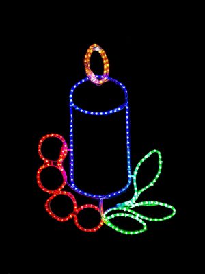 FIGURA VELA ADORNO NAVIDEÑO