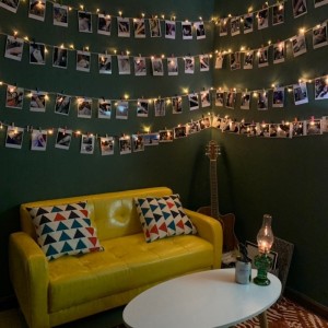 guirnalda con fotos salon