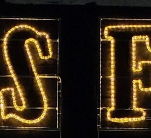 letrero felices fiestas