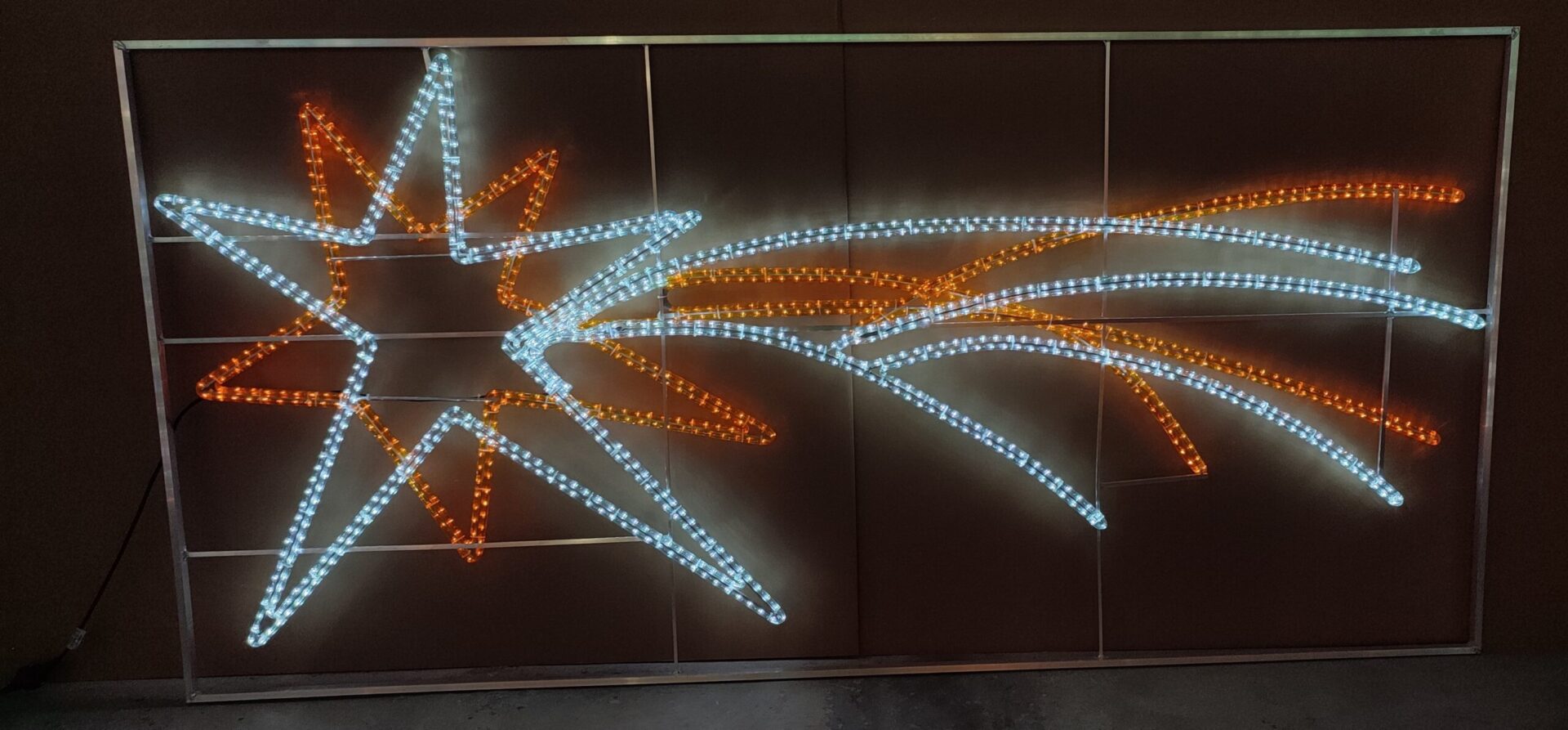 figura navidad estrella de led con cola estrella de led con cola