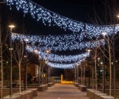 decoracion led en la calle