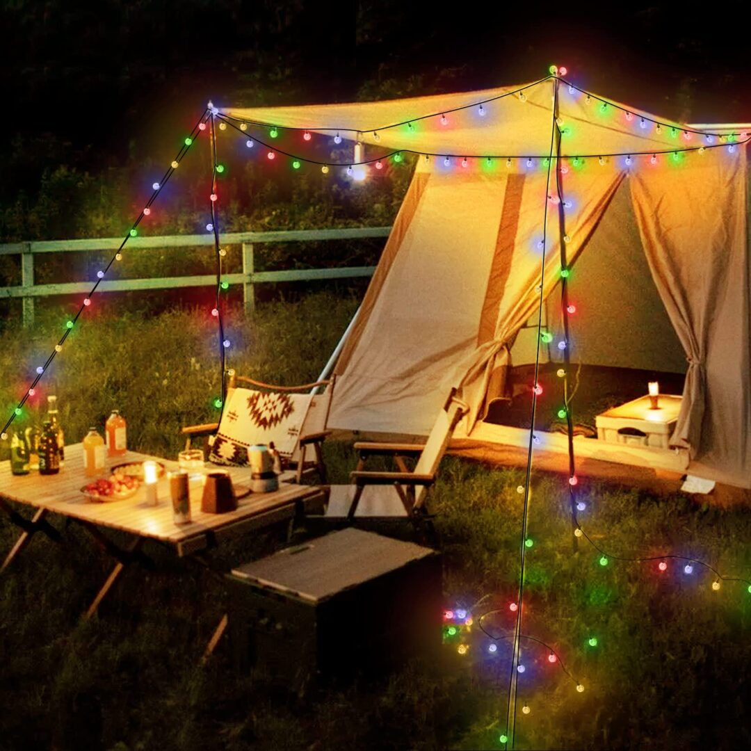 Iluminación Led en un camping