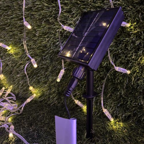 Cortina LED solar exterior para jardin 500x500 Top Luz
