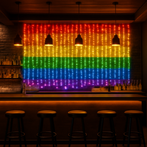 bandera orgullo cortina led