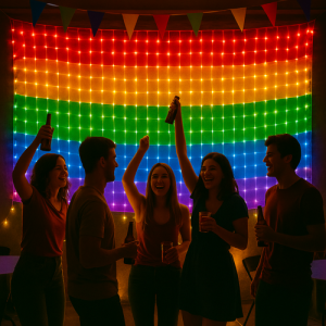 bandera orgullo red luces led TOP LUZ