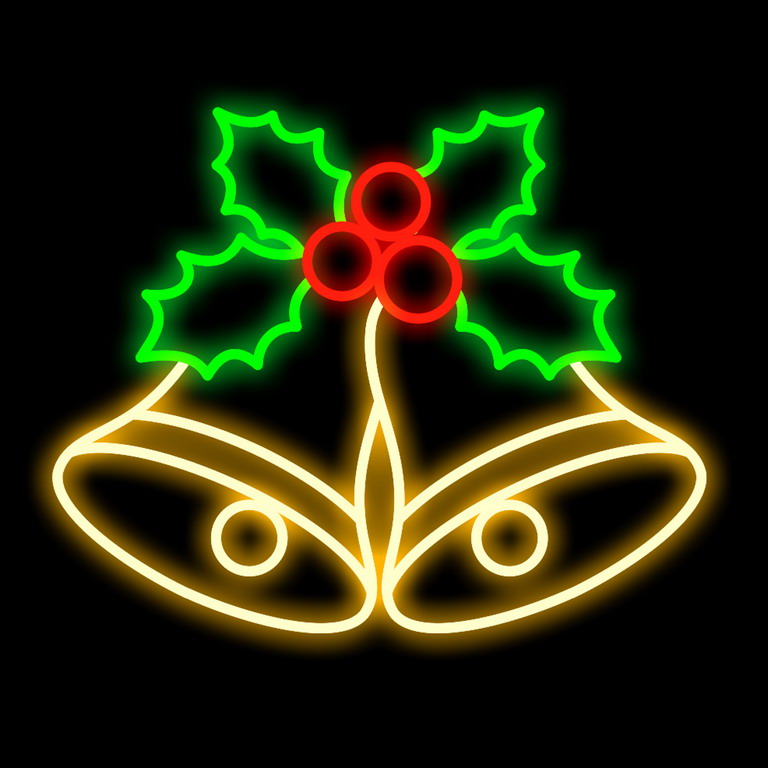 Figuras navidad campanas con muérdago Figuras navidad campanas con muérdago